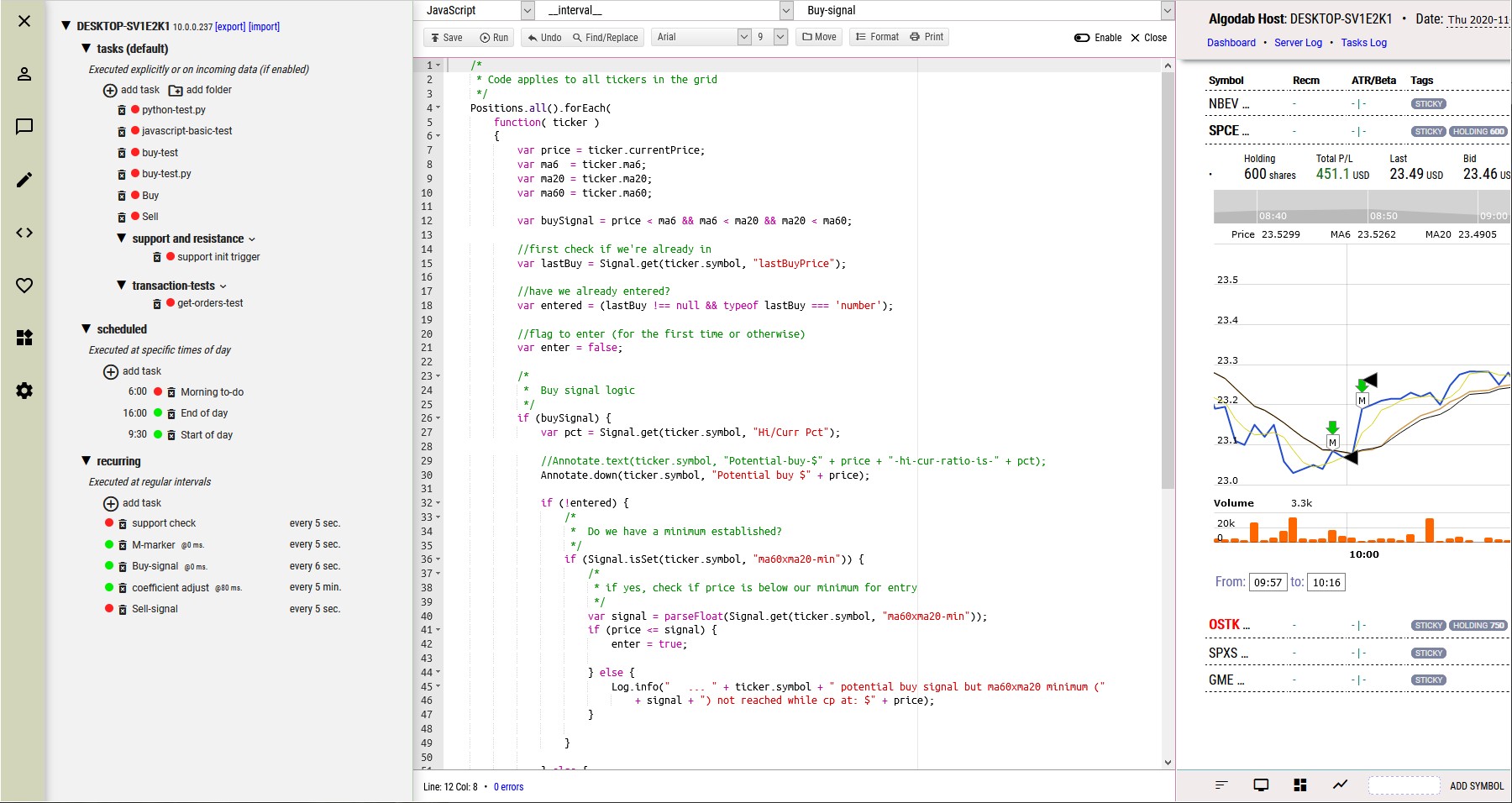 Code in JavaScript and Python simultaneously